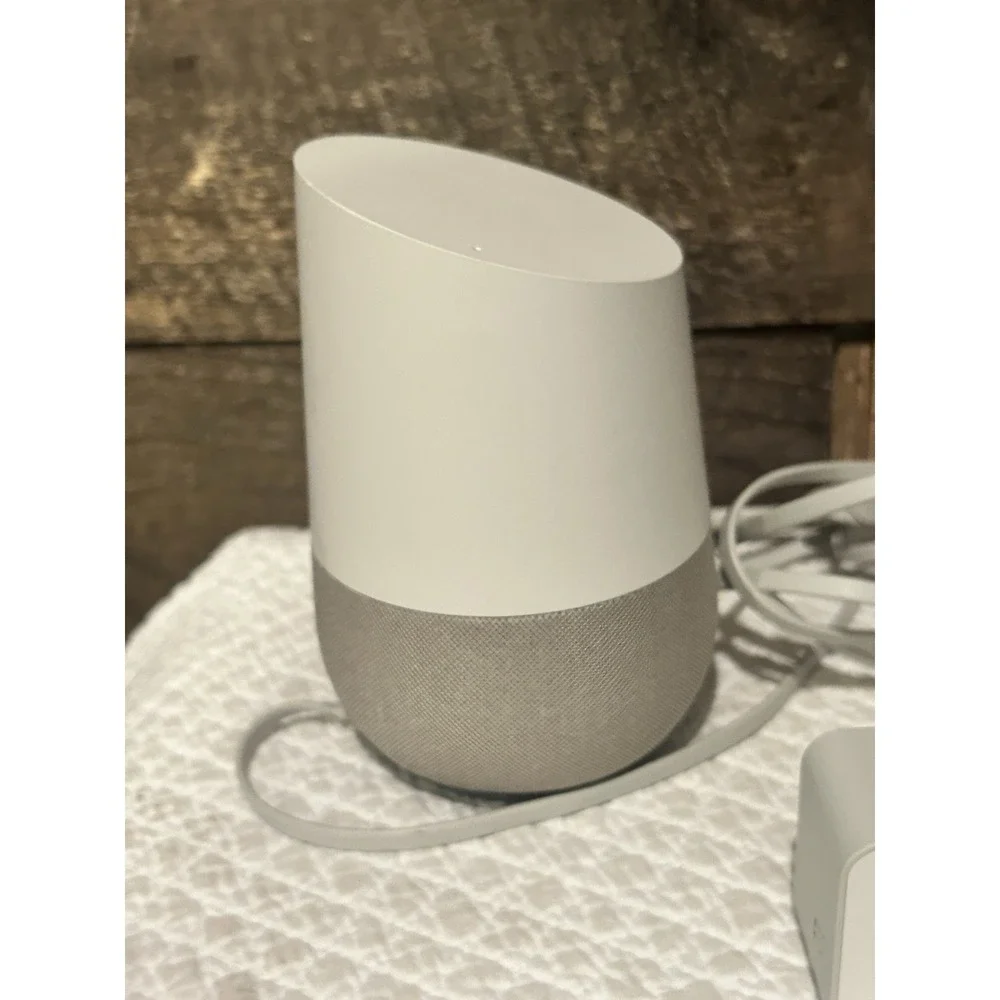 Google Home Smart Speaker White A4RHOME Voice Assist Tech Gadget Hands Free